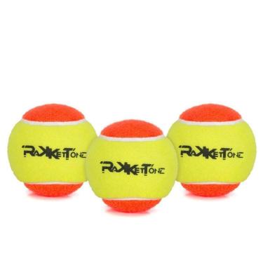 Imagem de Bola de Beach Tennis Rakkettone Stage 2 - Pack com 03 Unidades-Unissex