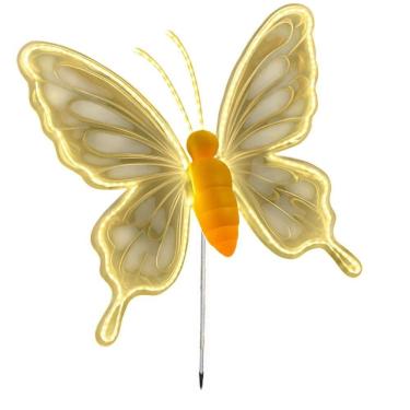 Imagem de Borboleta Led Movimento Bate Asa Decoraçao Natal Aniversario Evento Casamento Enfeite Gramado Quintal Jardim Moderno