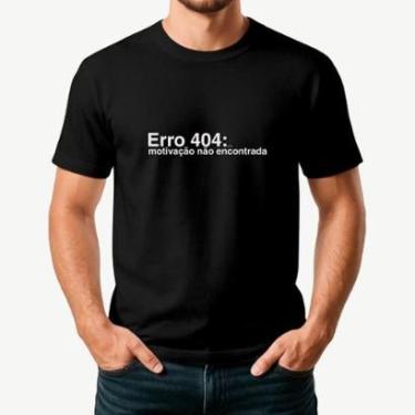 Imagem de Camiseta Masculina Algodão Premium Geek Erro 404-Masculino