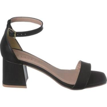 Imagem de Sandália Feminina Salto Grosso Médio Bloco Fechada Atrás-Feminino