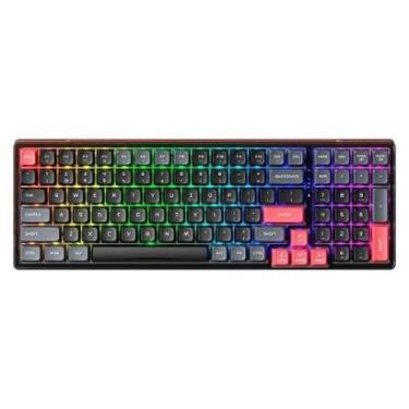 Imagem de Teclado Mecânico Gamer Machenike K600-B100 Lite, Switch Brown, RGB, Hot-Swappable-Unissex