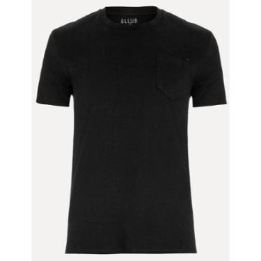 Imagem de Camiseta Ellus Cotton Fine Easa Pocket Classic Preta-Masculino