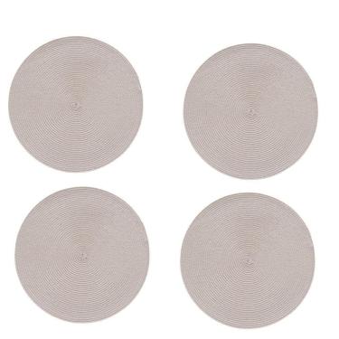 Imagem de Jogo Americano Redondo 4 (Quatro) Unidades Baunilha