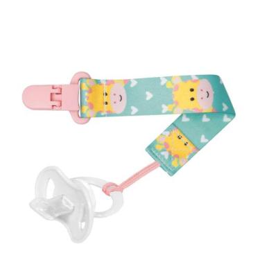 Imagem de Prendedor chupetas buba com cordão fun divertido - girafa