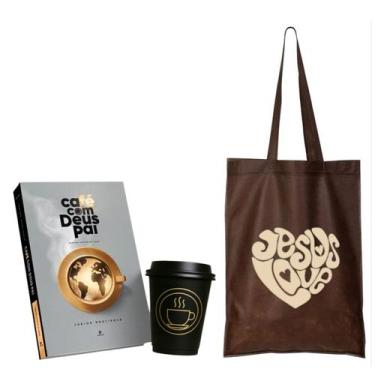 Imagem de Box Café com Deus Pai 2026 Capa Brochura + Bag Jesus Love + Copo 250 M