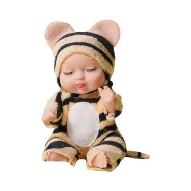 Imagem de Conjunto De Boneca Bebê Reborn Realista Com Roupas De Animais, Boneca 