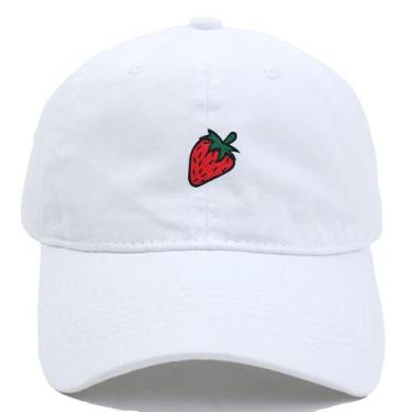 Imagem de Boné de beisebol Trucker, lavado em algodão macio, bordado de morango 