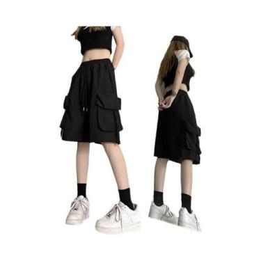 Imagem de Shorts Cargo Femininos De Cintura Alta Estilo Americano Streetwear Ver