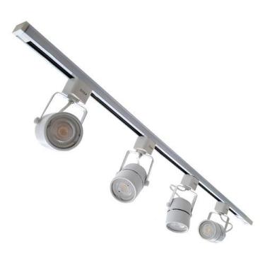 Imagem de Kit Trilho Eletrificado 1 Metro + 4 Spots Gu10 Dicroica - Bela Home, B