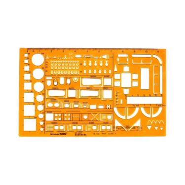 Imagem de Régua Circular Oval Durável De Resina K Para Desenho, Medição E Gabari