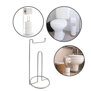 Imagem de Suporte De Chão Para Banheiro Porta Papel Higiênico Vertical - Nilo-im