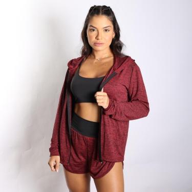 Imagem de Conjunto Casaquinho Short Duplo e Top Fitness Dry Treino-Feminino