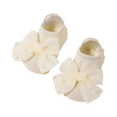 Imagem de Meias Antiderrapantes Para Bebês Com Laço E Design De Barco Em Cartoon