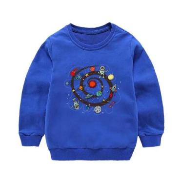 Imagem de Moletom Infantil De Outono Com Estampa De Foguete Espacial, Manga Long