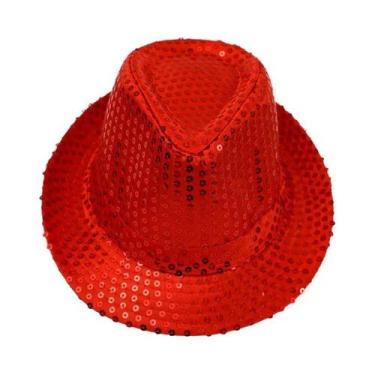 Imagem de Chapéu De Cowboy Com Lantejoulas Brilhantes Para Dança Hip Hop, Show D