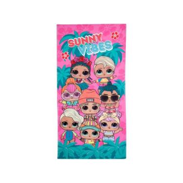 Imagem de Toalha de Banho Aveludada Infantil LOL Lepper, Rosa