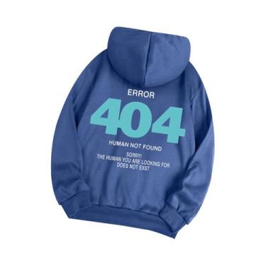 Imagem de Moletom Feminino Com Capuz Em Fleece Error 404 Human Not Found S-XXL C