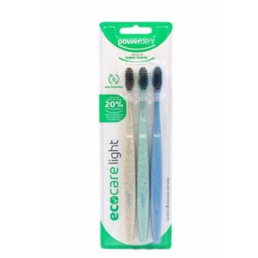 Imagem de Kits Escovas Dental Três Unidades Ecológica EcoCare Ligth Cerdas Macia