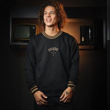 Imagem de Moletom Brasil Retrô Gold Masculino-Masculino