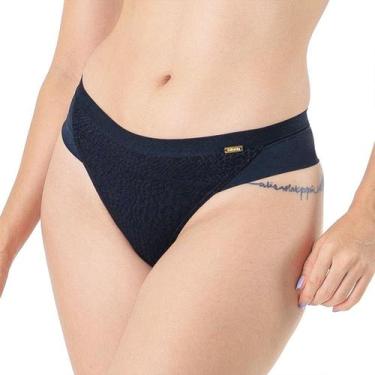 Imagem de Calcinha Fio Dental Adulto Poliamida Anatômico Leve Dilady, Preto, P