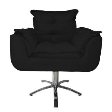 Imagem de Conjunto 2 Poltronas Para Recepção Com Base Giratória de Metal Opala S