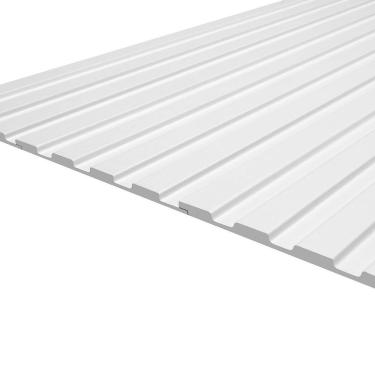 Imagem de Painel Parede Mdf 180cm Autocolante Modular para Cabeceira Queen ou Rack Tv Ripado Leve Branco