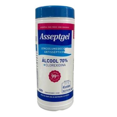 Imagem de Lencos antisepticos umedecidos asseptgel pote 40 unidades