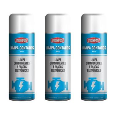 Imagem de Kit 3 Limpa Contato Elétrico Eletrônico Conectores Pc Placa Radflu 300