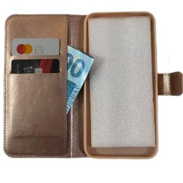 Imagem de Capinha Carteira Compatível com Samsung A06 - Lojas Buni, Rose