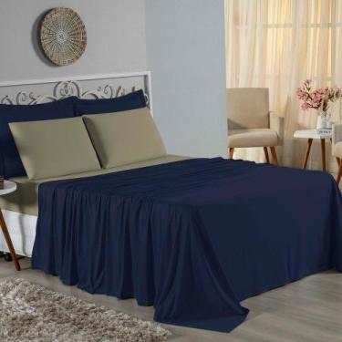Imagem de Jogo de Cama Casal Nobre 4 Peças Lençol com Elástico de 30cm de Altura