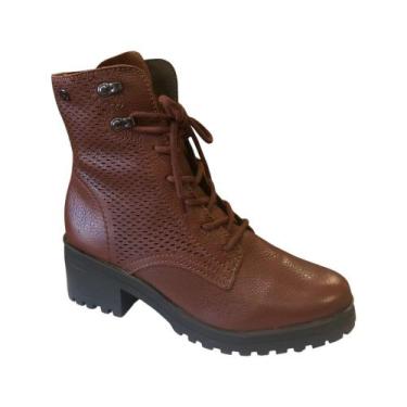 Imagem de Bota Feminina Bottero Couro Burnish Marrom 349111-1 Tamanho:38Cor:Marr