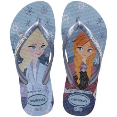 Imagem de Chinelo infantil havaianas slim princess, 35/36, Brisa lilas