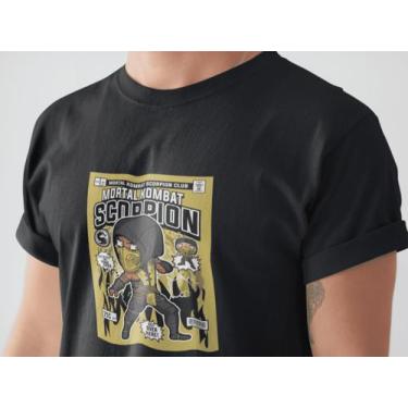 Imagem de Camiseta Poster Pop Style Inspiração MORTAL KOMBAT Estampa DTF 100% Al