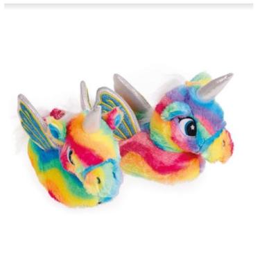 Imagem de Pantufa pelúcia unicórnio infantil colorido - Europa, 30/31, Colorido