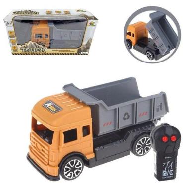 Imagem de Caminhão Construção Controle Remoto Infantil Caçamba Multi Funções Bri