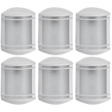 Imagem de Jogo 6 Arandelas Luminária Branca para Parede Externa Jardim Lente Fosca Elegance Dital