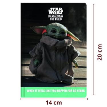 Imagem de Caderneta Brochura 1/4 Baby Yoda 40fls Capa Flex. S/ Pauta - jandaia, 