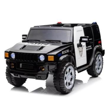 Imagem de Mini Carro Elétrico Policia 12V Preto - Bw236Pt - Importway