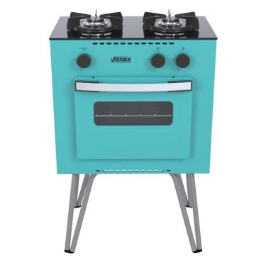 Imagem de Fogao a Gas 2 Bocas com Forno Venax Mini Cook Verde