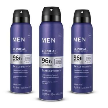 Imagem de Combo Desodorante Aerosol Men Clinical Ultra Protect (3 itens) - Corpo