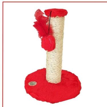 Imagem de Brinquedo para Gato Poste Arranhador Sisal Pelúcia Divertido - São Pet