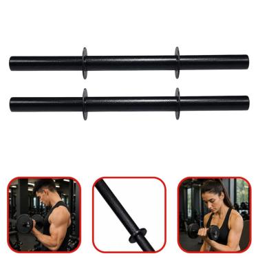 Imagem de Kit 2 Halteres Barra Oca 43 Centímetros Reta Para Musculação E Treino