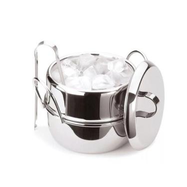 Imagem de Balde termico para gelo com pinça 2,5 litros forma inox 802022-nq