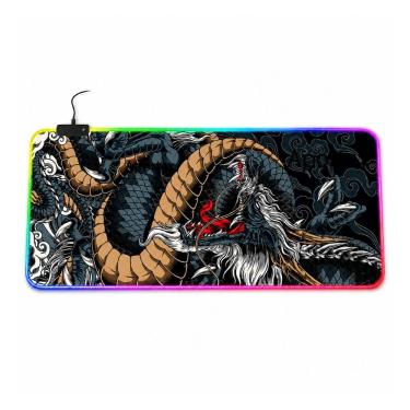 Imagem de Mousepad Gamer Exbom Dragão Borda Led RGB 13 Cores 80x30cm - MP-LED3080C51