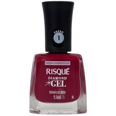 Imagem de Esmalte Vermelho Rubi Diamond Gel Risque 9,5ml - Risqué