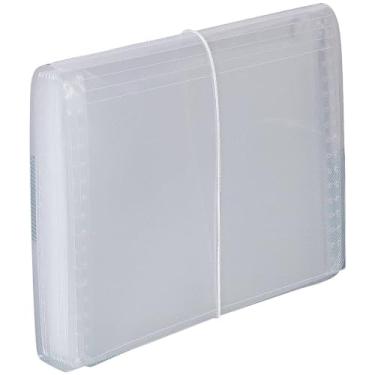 Imagem de Pasta Sanfonada Plastica Duplicata 31 Divisoes Cristal - 01 Unidade Polibras, Cristal