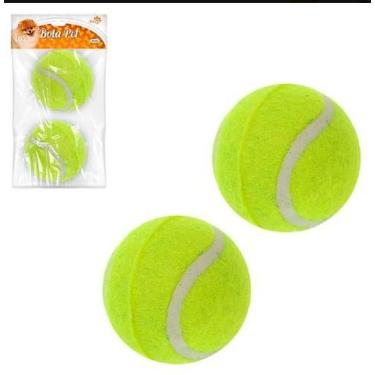 Imagem de Brinquedo para cachorro kit bola de tênis com 2 unidades - ZEIN
