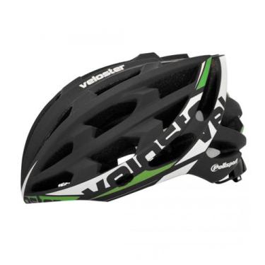 Imagem de Capacete ciclismo polisport veloster preto/verde/branco, Preto, M