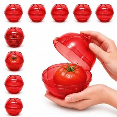 Imagem de Kit 10 Pote para Guardar Tomate sem Amassar Conserva Melhor - Flix M