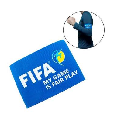 Imagem de Faixa de Capitão Braçadeira Futebol Importada com Elástico - Estilo Bo